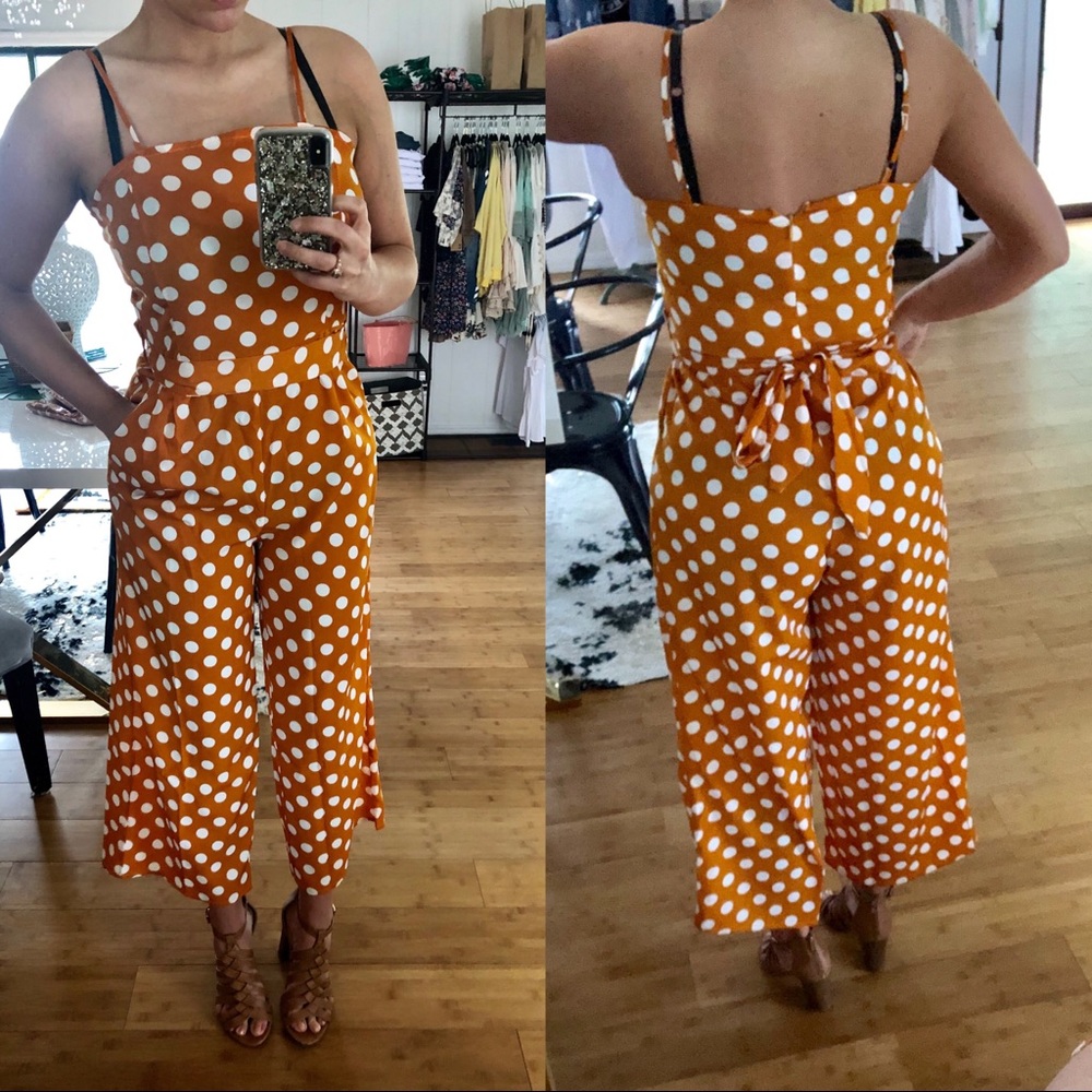 Burnt Orange Polka Dot Jumper
